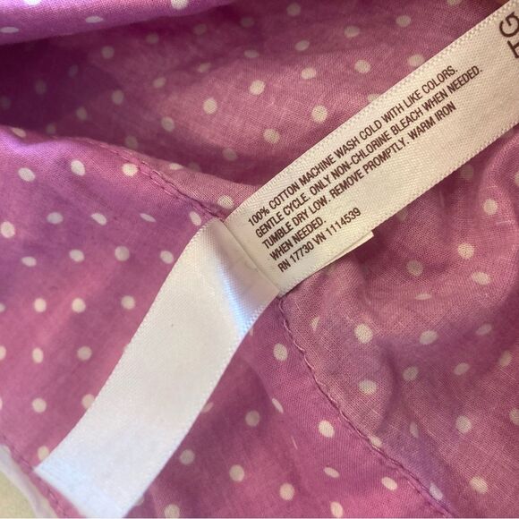 GAP Body 100% Cotton Pink White Polka Dot Girly Balletcore Sleep Set Size XL - Picture 8 of 11